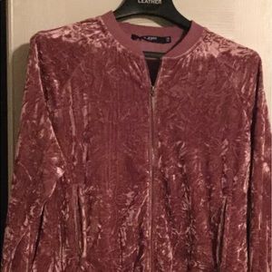 Max Jeans- Crushed Velvet Bomber Jacket
